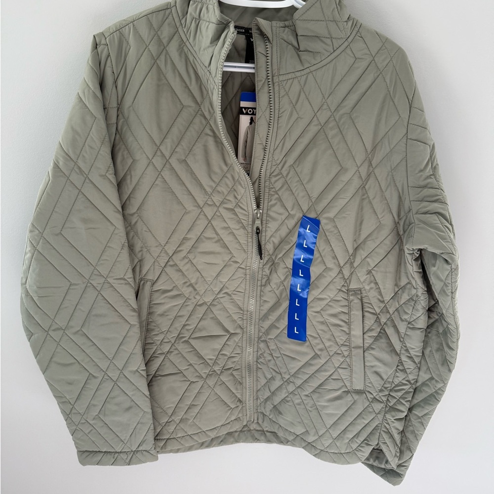Voyager Quilted Jacket in Light Green